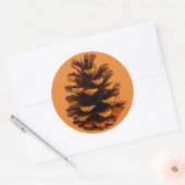 Sticker Rond Pinecone nature rustique automne automne (Enveloppe)