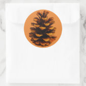Sticker Rond Pinecone nature rustique automne automne (Sac)