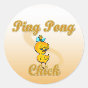 Sticker Rond Ping Pong Chick