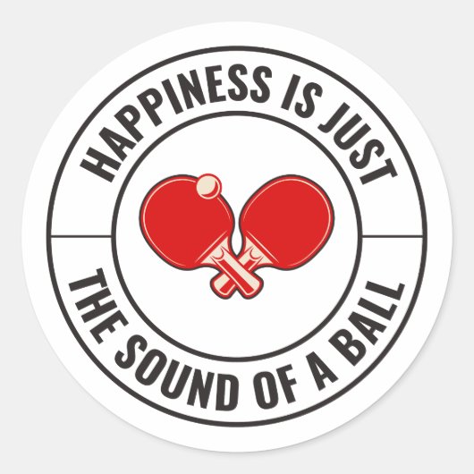 Sticker Rond Ping-pong de ping-pong Jeux (Devant)