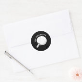 Sticker Rond Ping Pong Master Drôle Dire Tennis De Table (Enveloppe)