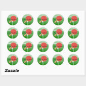 Sticker Rond Ping Pong Table Tennis Design (Feuille)