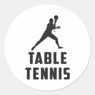 Sticker Rond Ping Pong Table Tennis Paddle Player Idée cadeau