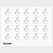 Sticker Rond pingouin (Feuille)