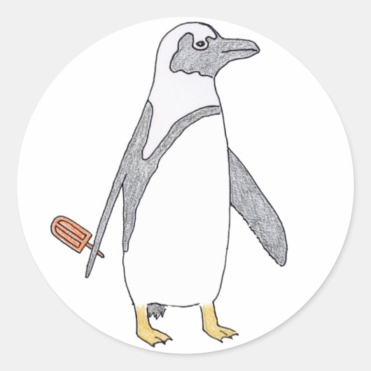 Sticker Rond pingouin (Devant)