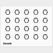 Sticker Rond Pingouin (Feuille)