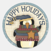 Sticker Rond Pingouin (Devant)