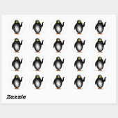 Sticker Rond Pingouin (Feuille)