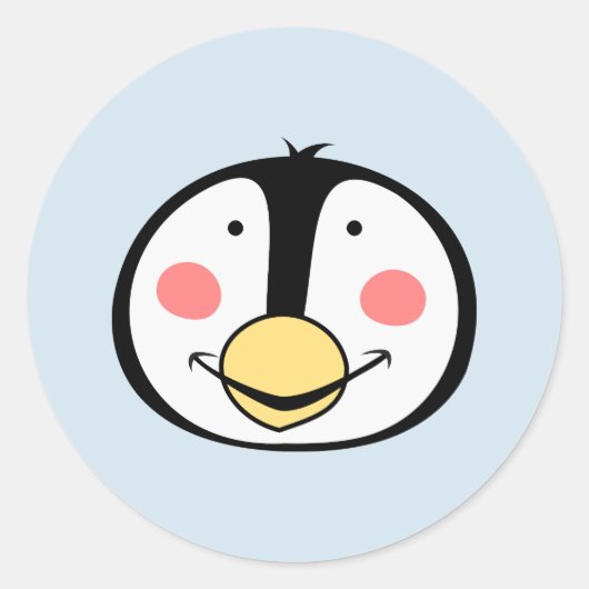 Sticker Rond Pingouin (Devant)