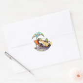 Sticker Rond pingouin (Enveloppe)