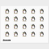 Sticker Rond Pingouin à glace (Feuille)