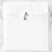 Sticker Rond Pingouin as Teacher with Pointer (Sac)