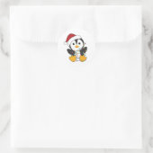Sticker Rond Pingouin Christmas Snow Winter Animals (Sac)