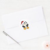 Sticker Rond Pingouin Christmas Snow Winter Animals (Enveloppe)