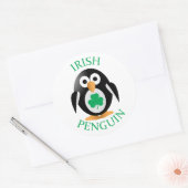 Sticker Rond Pingouin irlandais (Enveloppe)