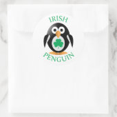 Sticker Rond Pingouin irlandais (Sac)
