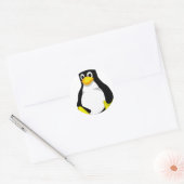 Sticker Rond Pingouin Linux Tux (Enveloppe)