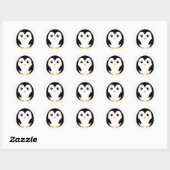 Sticker Rond pingouin mignon (Feuille)