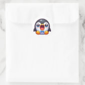 Sticker Rond Pingouin mignon (Sac)