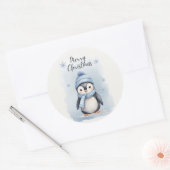 Sticker Rond "Pingouin mignon" (Enveloppe)