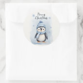 Sticker Rond "Pingouin mignon" (Sac)