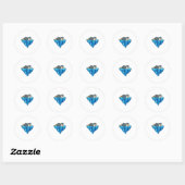 Sticker Rond Pingouin sur glace floc (Feuille)