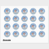 Sticker Rond Pingouins de Noël (Feuille)