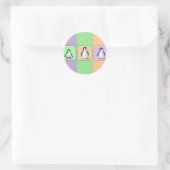 Sticker Rond Pingouins pour bébés (Sac)