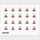 Sticker Rond Pinguins Bowling (Feuille)