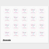 Sticker Rond Pink attendu en octobre (Feuille)