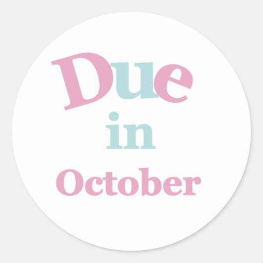 Sticker Rond Pink attendu en octobre (Devant)