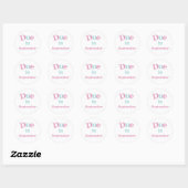 Sticker Rond Pink attendu en septembre (Feuille)