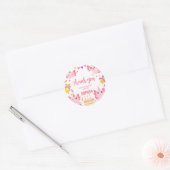 Sticker Rond Pink Axolotl Alotl fête d'anniversaire (Enveloppe)
