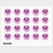 Sticker Rond Pink Be Pardonne Comme Jésus (Feuille)