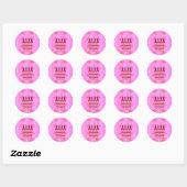 Sticker Rond Pink Bird Cake Art Imprimer (Feuille)