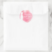 Sticker Rond Pink Blush, Mariage Gown Aquarelle nuptiale (Sac)