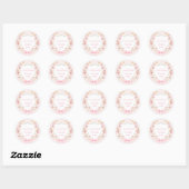 Sticker Rond Pink Boho Wildflowers Graduation Party (Feuille)