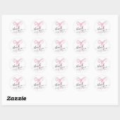 Sticker Rond Pink Bow (Feuille)