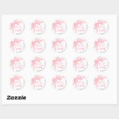 Sticker Rond Pink Bow Girls 1st Birthday (Feuille)