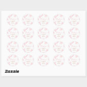 Sticker Rond Pink Bow Little Miss Photo Anniversaire (Feuille)