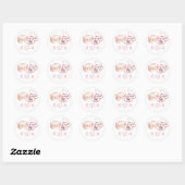 Sticker Rond Pink Bow Nurse Hospital Graduation Cupcake Topper (Feuille)