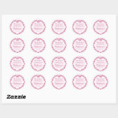 Sticker Rond Pink Bow Retro Coquette gâteau Coquette Anniversai (Feuille)