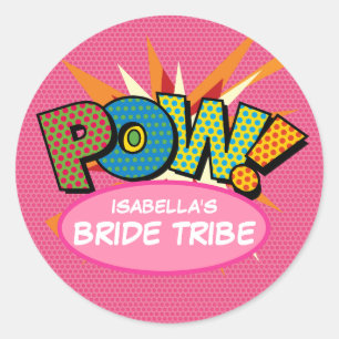 Sticker Rond Pink Bride Tribe Amusante Comédie moderne livre