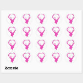 Sticker Rond Pink Buck (Feuille)