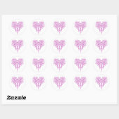 Sticker Rond Pink Celtic Heart Knot (Feuille)