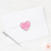 Sticker Rond Pink CHAUD STUFF Saint Valentin Candy Coeur Amour (Enveloppe)