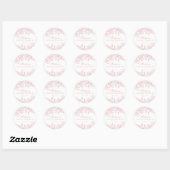 Sticker Rond Pink Chinoiserie Floral Bridal Shower Envelope (Feuille)