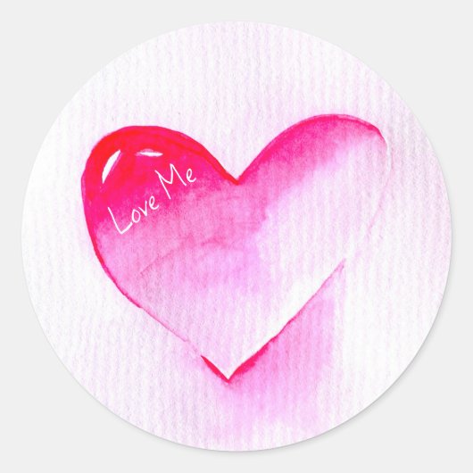 Sticker Rond Pink coeur grunge pop amour moi (Devant)