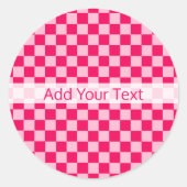 Sticker Rond Pink Combination Classic Checkerboard par STaylor (Devant)