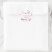 Sticker Rond Pink Confetti Merci pour Popping By (Sac)